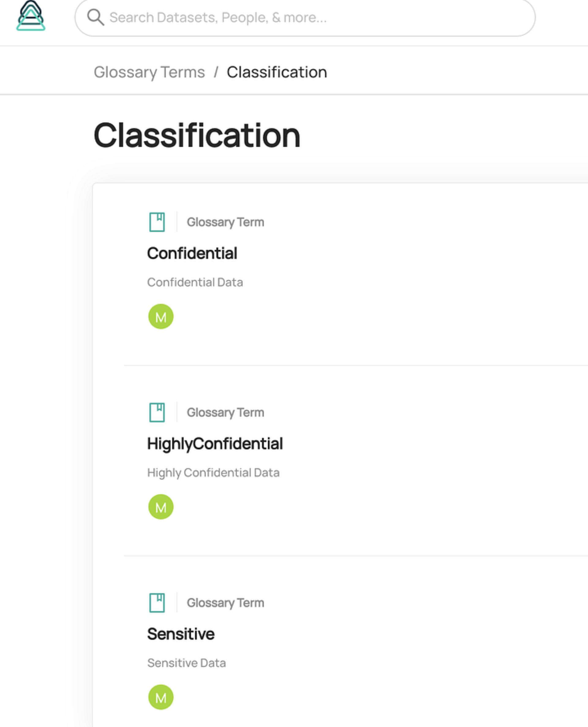 Classification Glossary