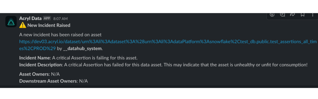 Incident notifications