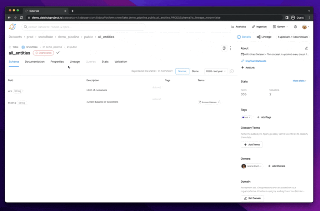 Impact Analysis of all_entities