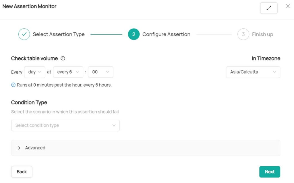 Configuring Volume Assertion
