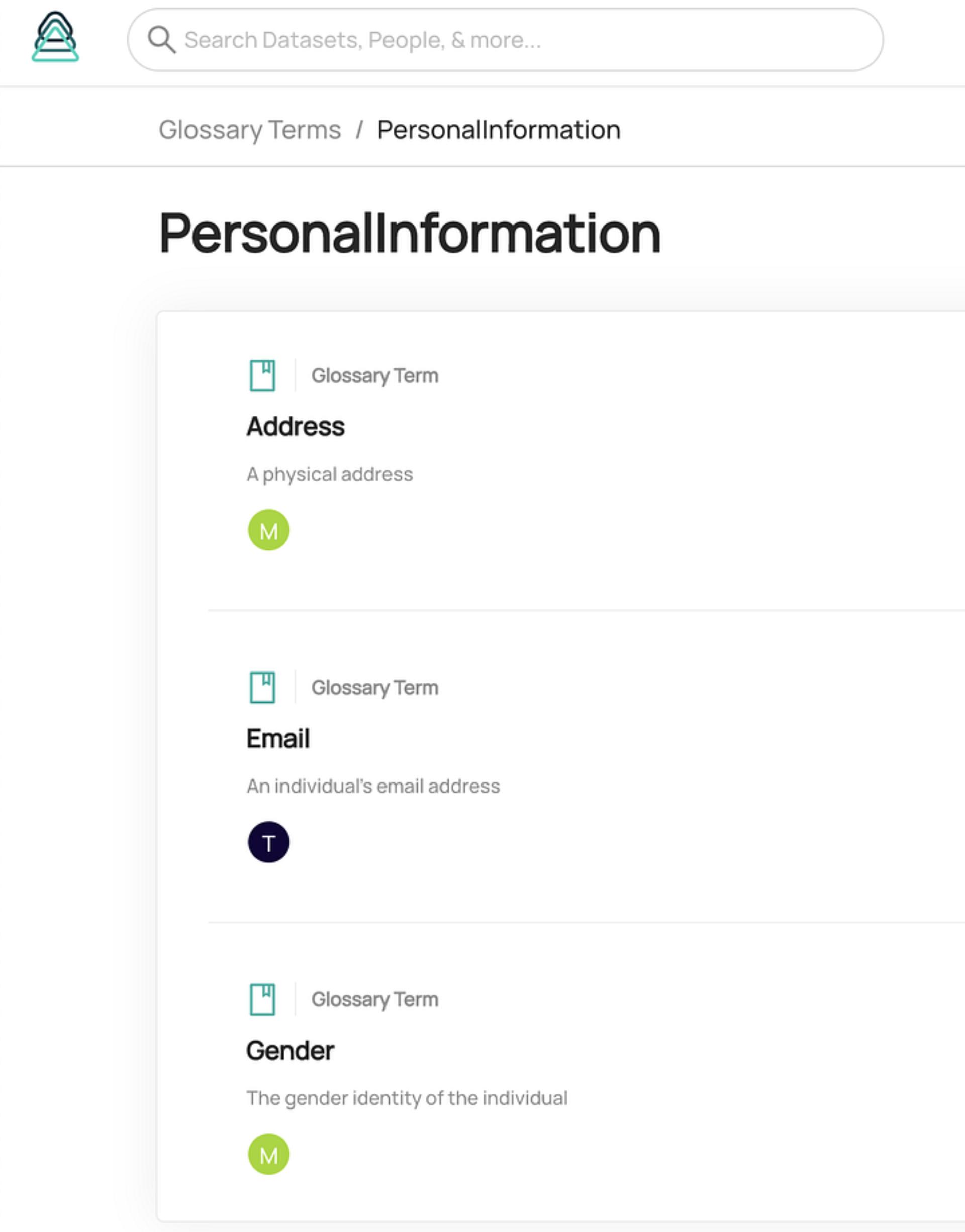 Personal Information Glossary