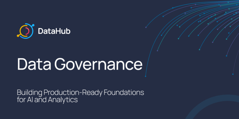 The cover image for a blog on how modern data governance enables production AI.