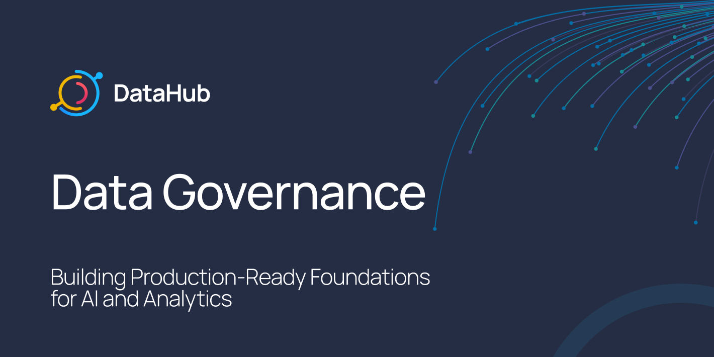 The cover image for a blog on how modern data governance enables production AI.