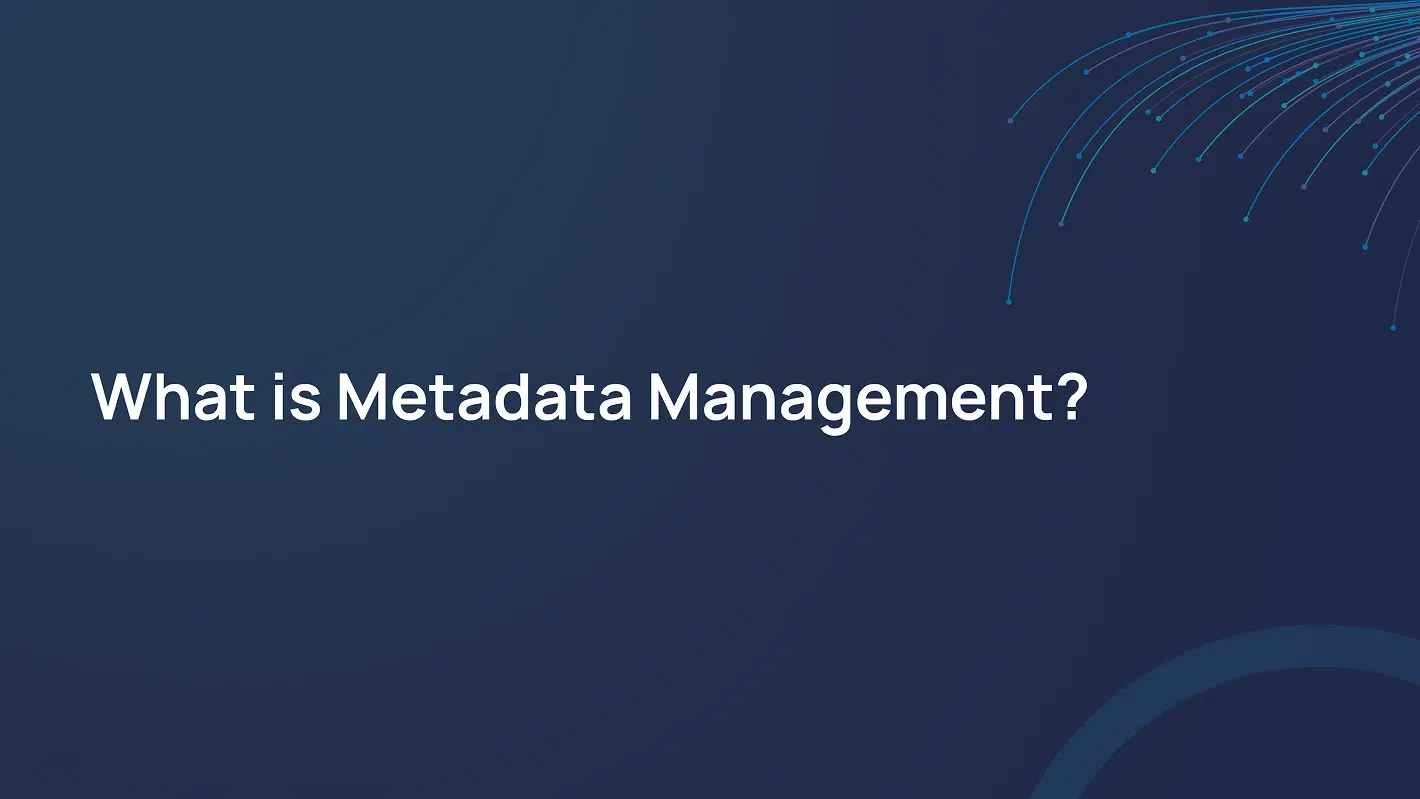 A cover image for a blog that explain how modern metadata management transforms data chaos into AI-ready infrastructure.