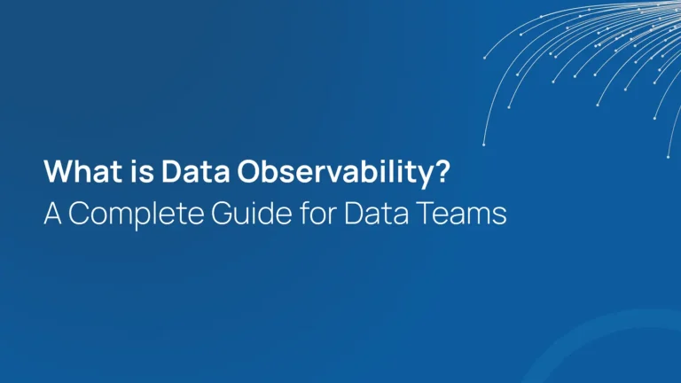 Cover image for a blog that helps users learn what data observability is, how it differs from monitoring, and how to implement it.